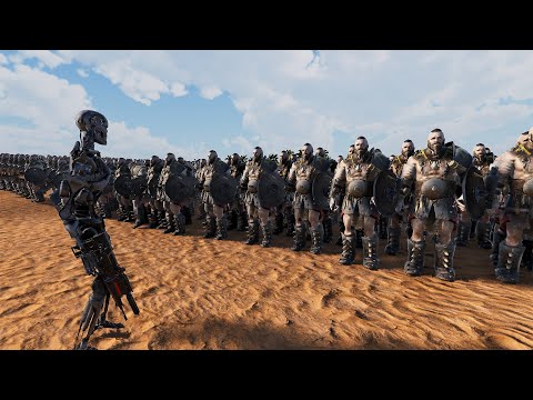 100 T-800 TERMINATORS vs 1000 VIKINGS - Ultimate Epic Battle Simulator 2 | UEBS 2