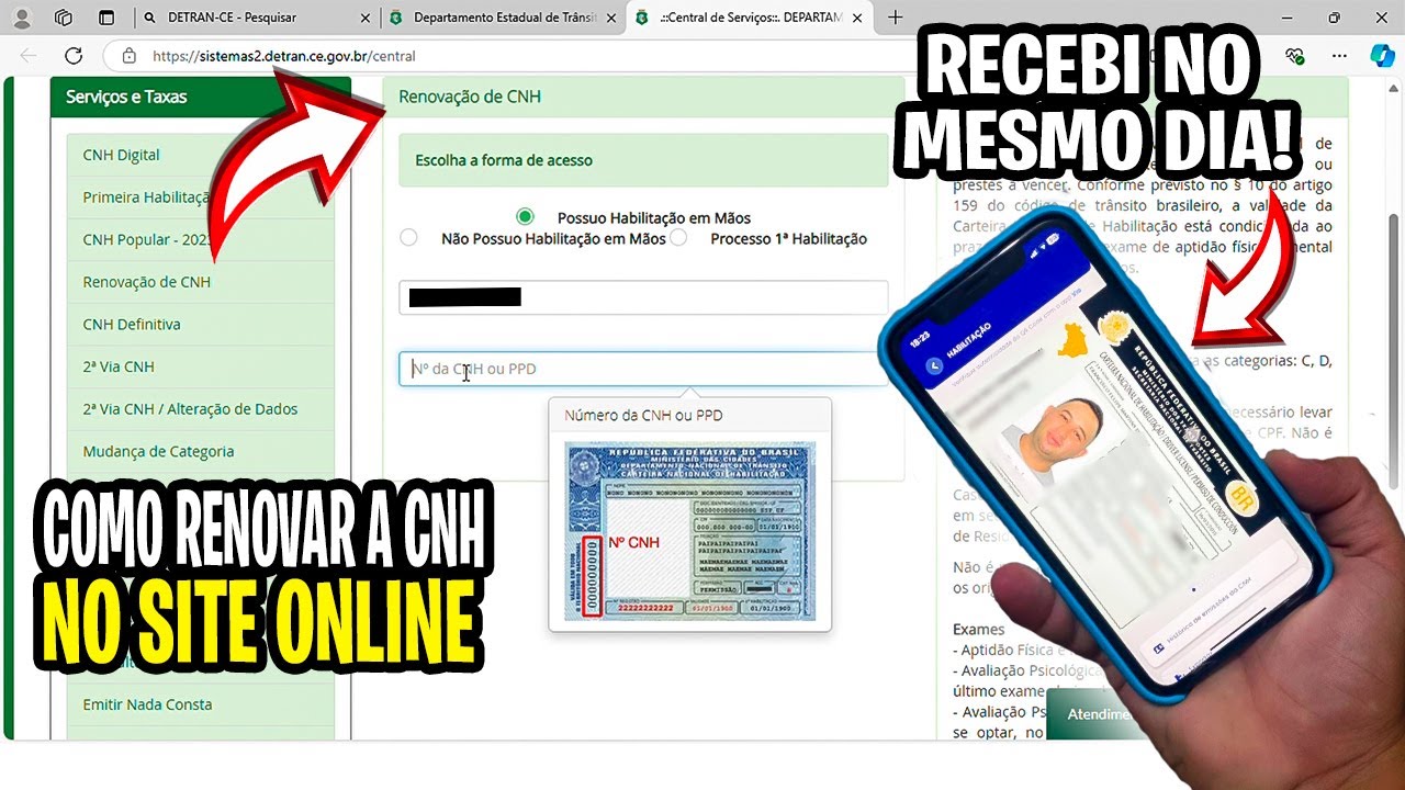 COMO RENOVAR A CNH ONLINE EM 2024 - PASSO A PASSO