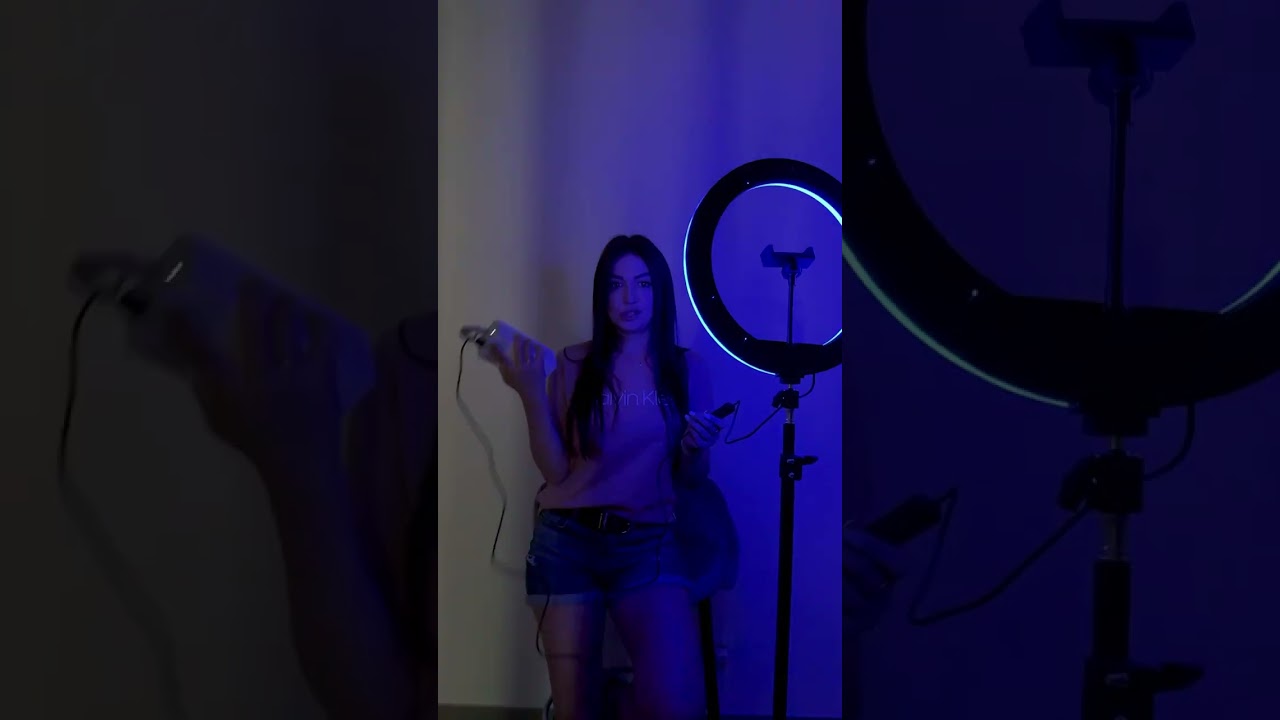 Кольцевая светодиодная лампа 33 см с режимами RGB со штативом на 2.1 м
