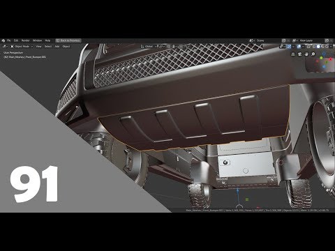 Blender 2.8 Car Modeling Tutorial - Part 91 (Piece Under Engine)