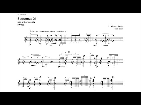 Berio - Sequenza XI (score) [HD]