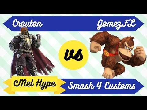 Mel Hype 3.6 - Smash 4 Customs - Crouton (Ganondorf) vs GomezFL (DK) - LR3