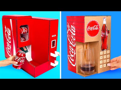 Serve Coke In Style || 2 DIY Cardboard Coca Cola Vending Machines