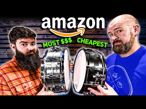 I Bought The CHEAPEST and MOST EXPENSIVE Steel Snare Drum on Amazon - Stephen Taylor & RDavidR
