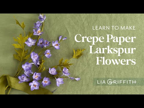 How to Make Crepe Paper Larkspur – Advanced Paper Flower Tutorial