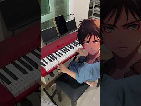 Attack on Titan Theme OP.1 Easy Piano for kids #attackontitan #erenyeager #anime #piano #cartoon