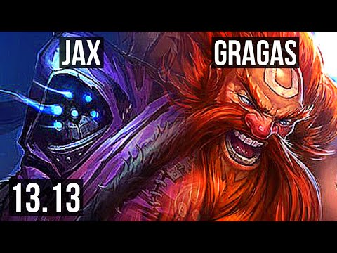 JAX vs GRAGAS (TOP) | 9/0/8, 69% winrate, Legendary | KR Master | 13.13