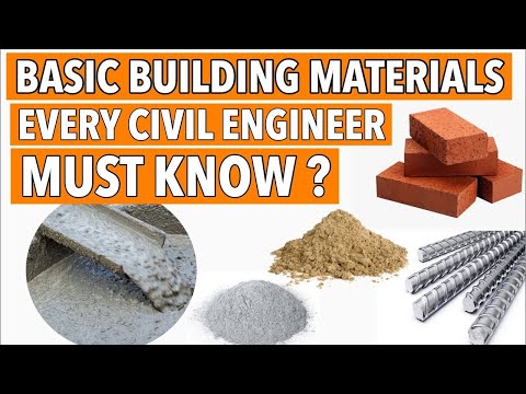 , title : 'basic building materials in construction of building  | concrete | cement | steel | brick | sand'
