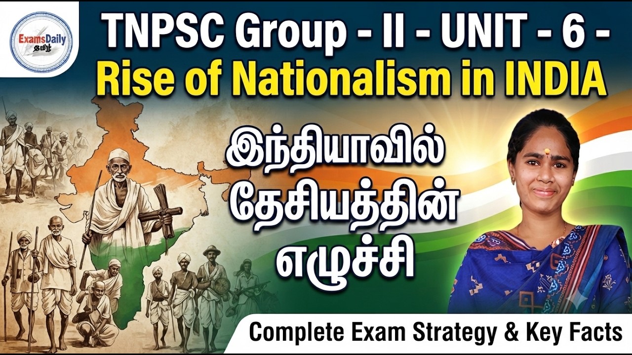 TNPSC Group -  II  - UNIT - 6 - Rise of Nationalism in INDIA