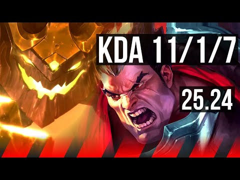 MALPHITE vs DARIUS (TOP) | Good KDA: 11/1/7 | EUNE Master | 25.24
