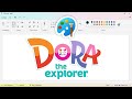 How To Draw DORA The Explorer Logo In Ms Paint