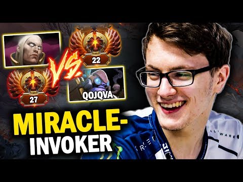 MUST WATCH!! MIRACLE- INVOKER vs RANK 22 QOJQVA TINKER | EPIC GAMEPLAY - DOTA 2 INVOKER 7.21