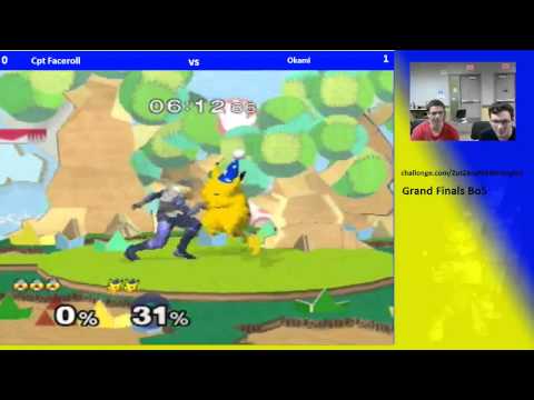 ZSZ Grand Finals OkamiBW (Fox/Falco) vs. Captain Faceroll (Sheik) - SSBM