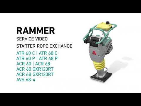 Ammann Rammer ATR/ ACR 60 Series Starter Rope Exchange