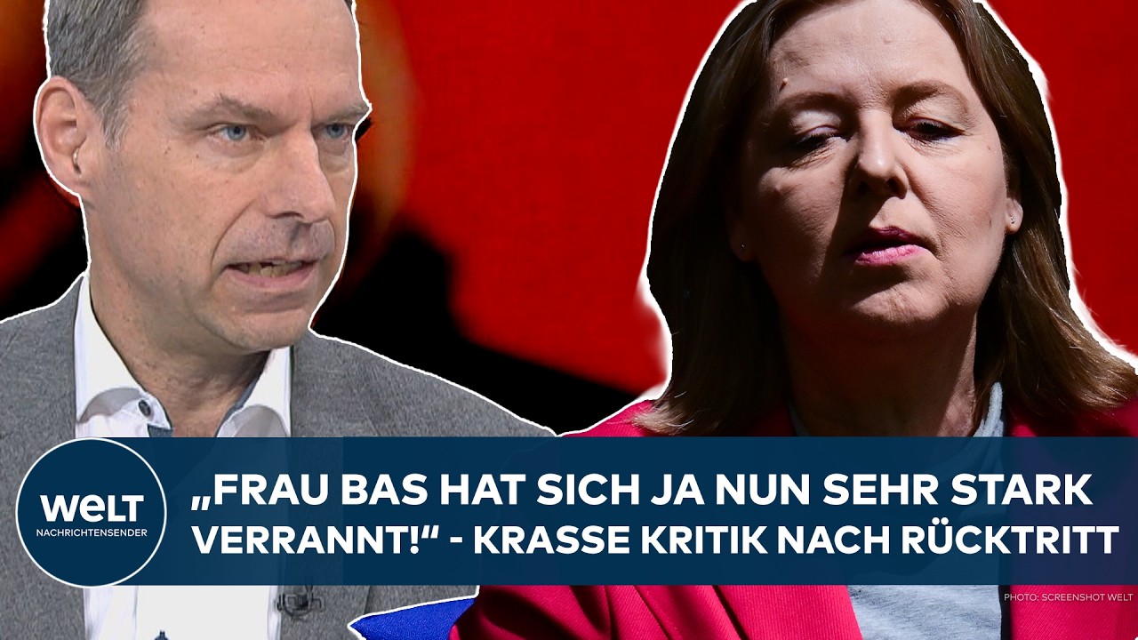 BAS-KRITIK NACH RÜCKTRITT: "Frau Bas hat sich ja nun sehr stark verrannt!" - Krasse Ansage!