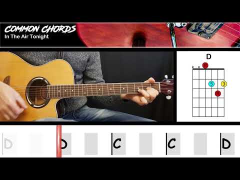 In The Air Tonight (ver1) - Phil Collins | EASY GUITAR LESSON | Scrolling Chords & Lyrics
