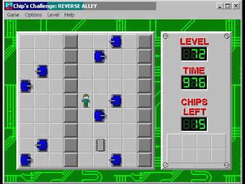 Chip's Challenge 1 Level 72 (Reverse Alley) - 961 seconds
