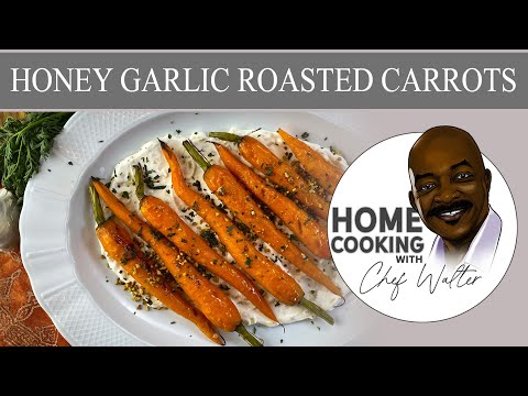 Honey Garlic Roasted Carrots With Creamy Yoghurt Sauce
