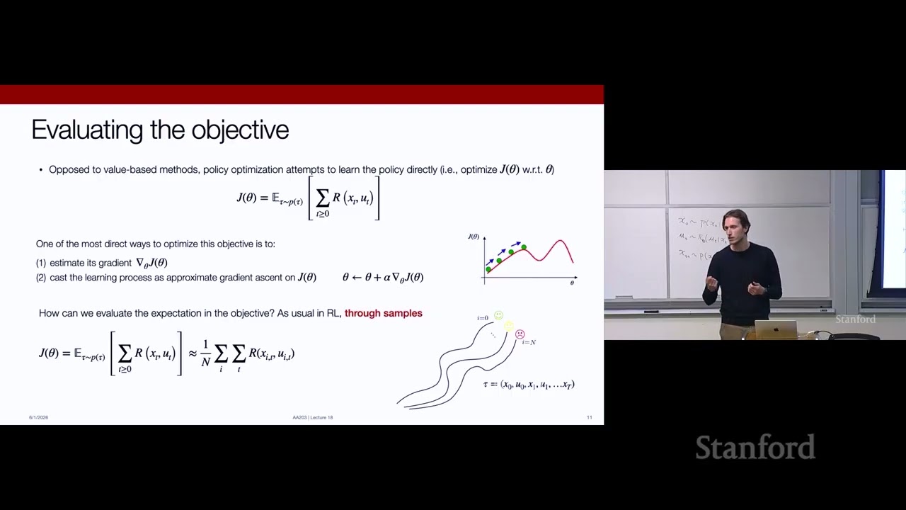 Stanford AA203 Optimal and Learning-Based Control | Spring 2026 | Lecture 18: RL Policy Optimization