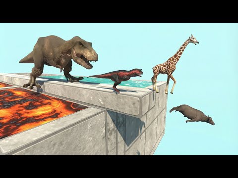 Dinosaur Hunting Simulation on Lava and Water Tank - Simulation Challenge