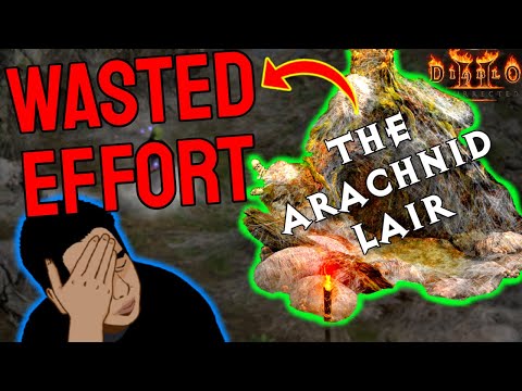 Time spent on 200 Arachnid Lair runs [Drop highlights] Meteorb vs Blizzard | Diablo 2 Resurrected