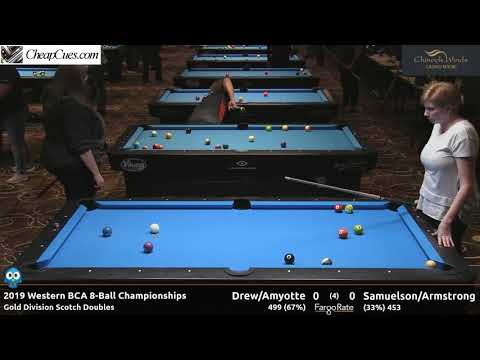 Drew/Amyotte vs Samuelson/Armstrong - Gold Scotch Doubles - 2019 Western BCA 8-Ball Championship