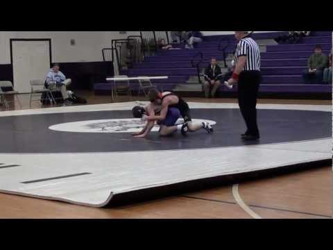 Devin Pietkiewicz wrestling for Shamokin against Milton 2013