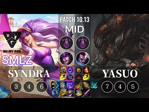 OMG Smlz Syndra vs Yasuo Mid - KR Patch 10.13