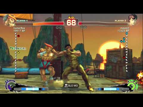 GamerBee [Adon] vs mayas2 [Fei] SSF4 Japanese Online Ranked Matches - TRUE-HD