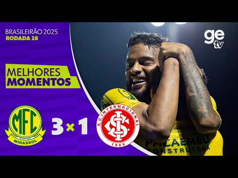 Gols e lances de Mirassol x Internacional