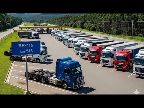 Parei no PPD de Ubaporanga! Veja como está o pátio no Km 513 da 116