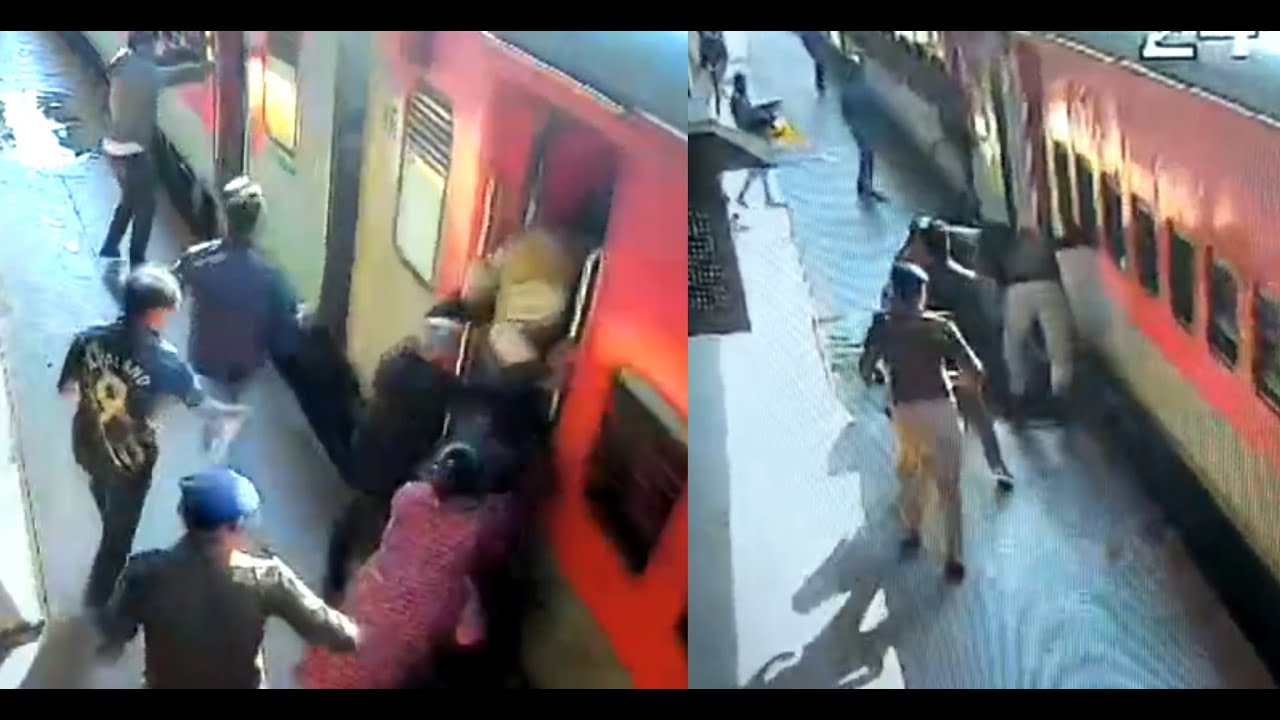 रतलाम स्टेशन पर हादसा ! चलती ट्रेन में चढ़ते समय महिला यात्री प्लेटफॉर्म और कोच के बीच फंसी, RPF जवानों ने सूझ-बूझ से बचा ली जान