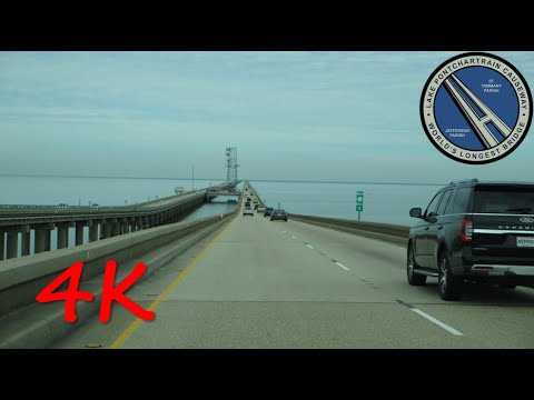 ⁴ᴷ Lake Pontchartrain Causeway northbound [4K VIDEO]