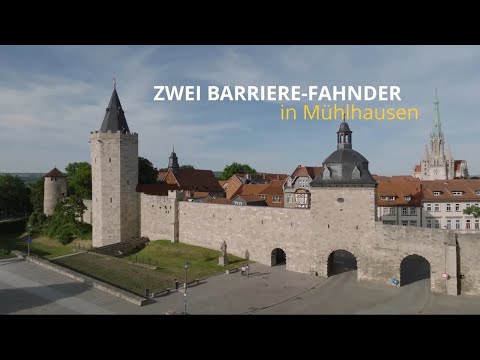 Zwei Barriere-Fahnder in Mühlhausen - unterwegs zum Opfermoor Vogtei