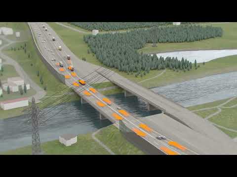 Animation A 2 Neubau Murbrücke zwischen Graz Ost und Graz West