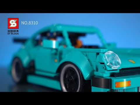 8310 Technical Ideas Racing Car Building Blocks Expert Famous Green Super Sports Car Diy Model Brick