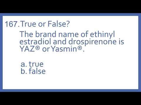 Top 200 Drugs Practice Test Question - T or F Brand name of estradiol and drospirenone (PTCB Prep)