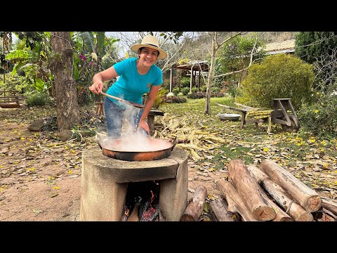 Have you ever tried coconut rapadura with papaya? After harvesting everything, I made this delicacy.