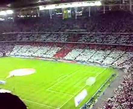 England Flag by the crowd at Wembley