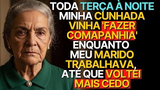 TODA TERÇA MINHA CUNHADA VINHA 'FAZER COMAPANHIA' ENQUANTO MEU MARIDO TRABALHAVA, VOLTEI MAIS CEDO