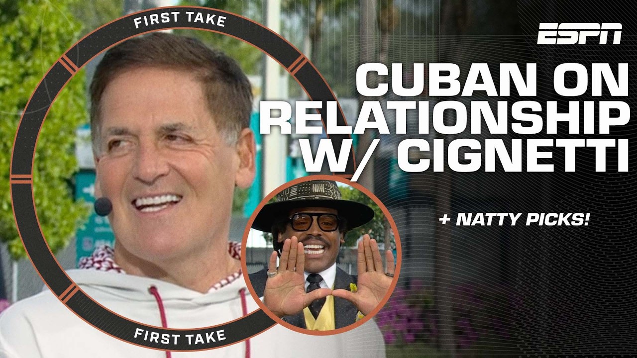 Mark Cuban on investment in Indiana and Curt Cignetti + First Take's National Championship picks 🏆
