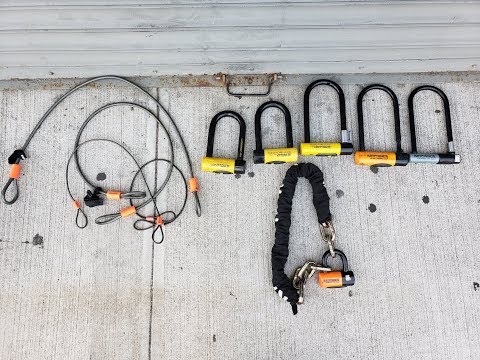 Reale Verwendung von Kryptonite-Fahrradschlössern in NYC: Bügelschlösser, Kabel, Mini-Bügelschlös...