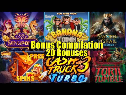 Thumbnail for video: Bonus Compilation On New Games + Relax Gaming Buys + Cash Truck 3 Super, 20 Bonuses in Total