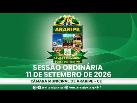 Sessão Ordinária nº 26/2026 do 2º período legislativo, Presencial do dia 11/09/2026