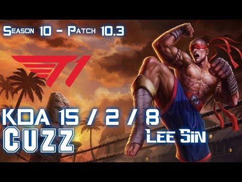 T1 Cuzz LEE SIN vs OLAF Jungle - Patch 10.3 KR Ranked