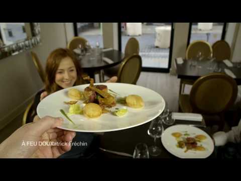 Pommes de terre soufflées, pigeon basse température