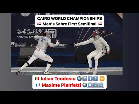 Cairo World Championships 2022 SMS - L4 - Iulian Teodosiu ROU v Maxime Pianfetti FRA