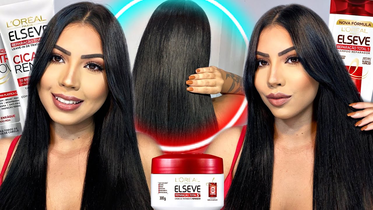 ELSEVE REPARAÇÃO TOTAL 5 • Minha ROTINA CAPILAR + RESENHA