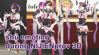 every time shu hit an emote/danced in nijienprov 3d [nijisanji en | shu yamino]