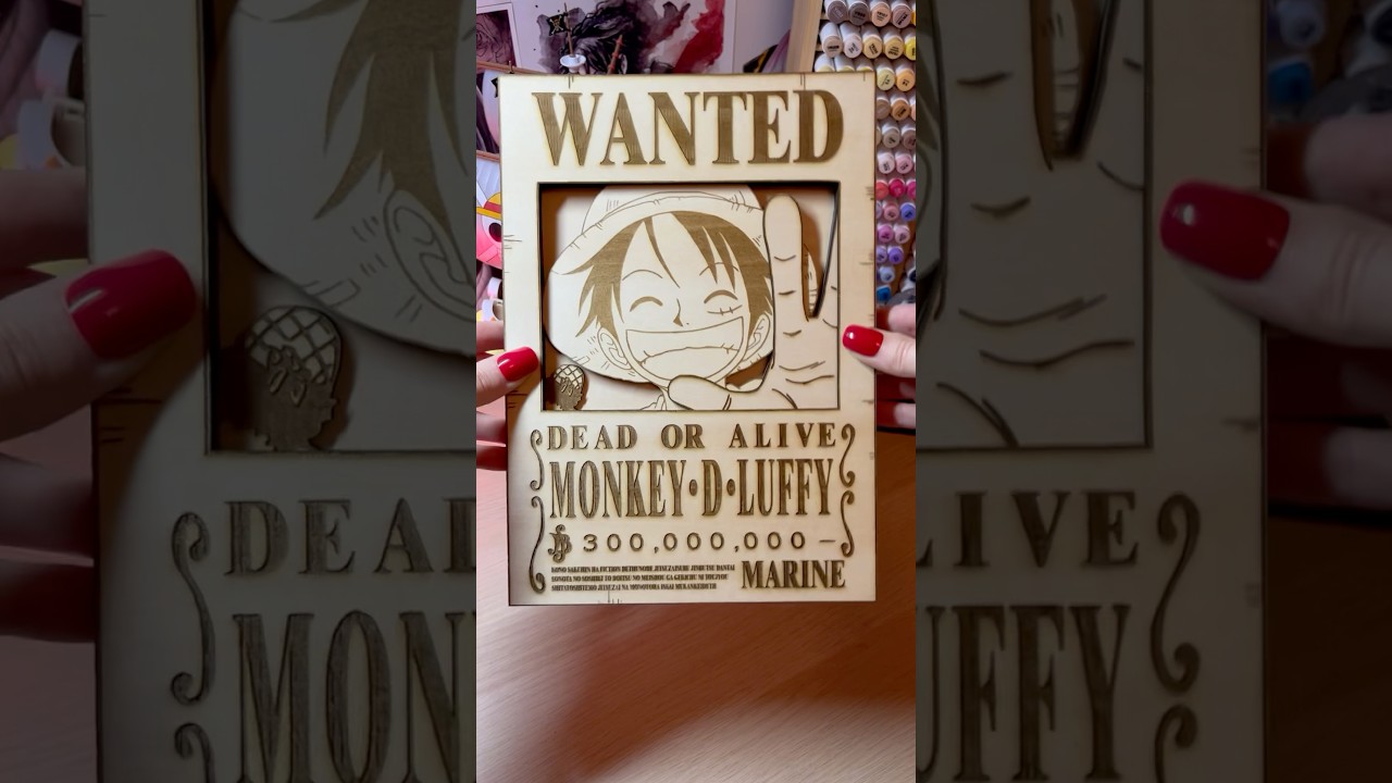 Making a 3D Luffy poster! 🍖 #onepiece #luffy #anime #art #falconlaser #falcon222w #crealityfalcon